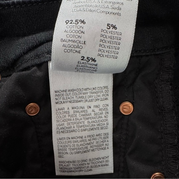 Mother The Looker Not Guilty Black Jeans Mid Rise Skinny Size 28 - Picture 12 of 13